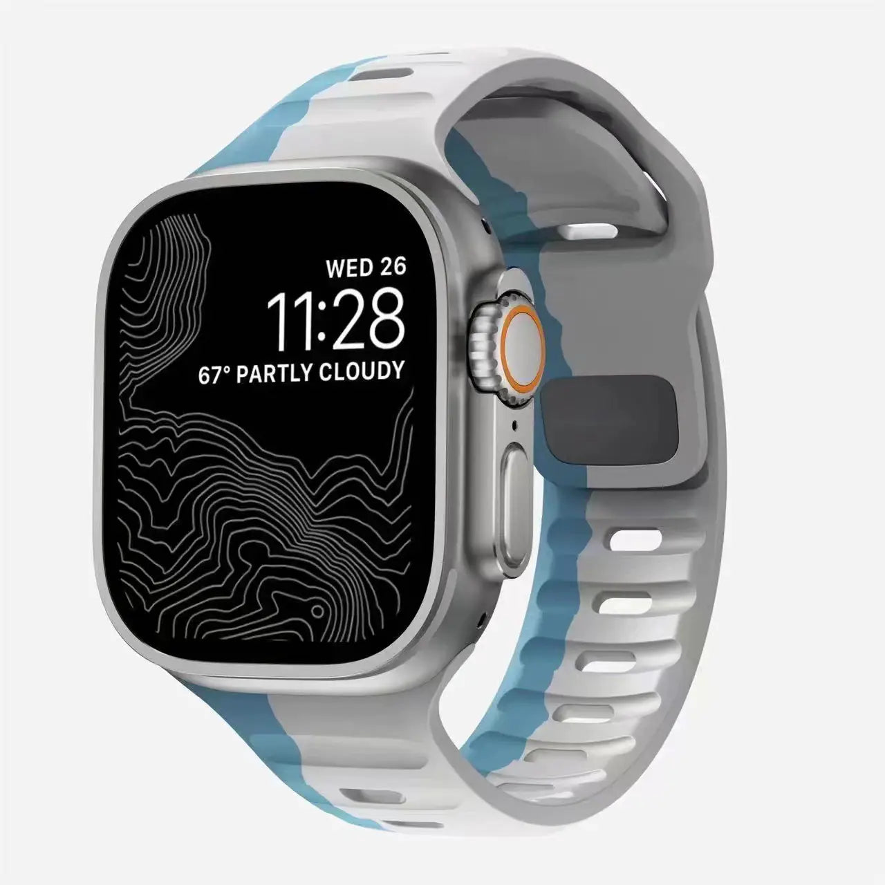 Silicone Watch Band for Apple Watch Series 9 Ultra2