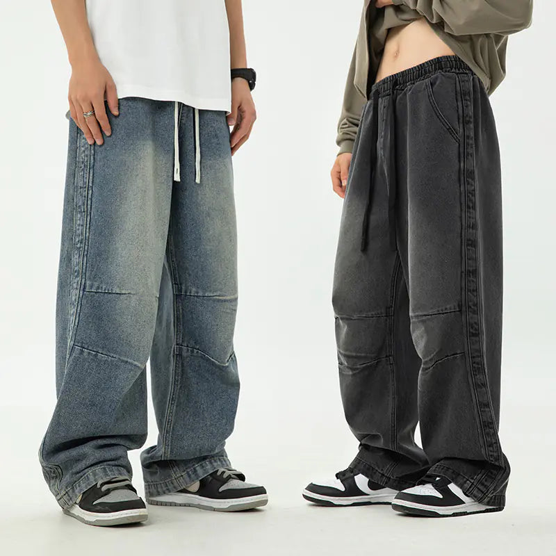 Men's Pleated Japanese Drawstring Trousers