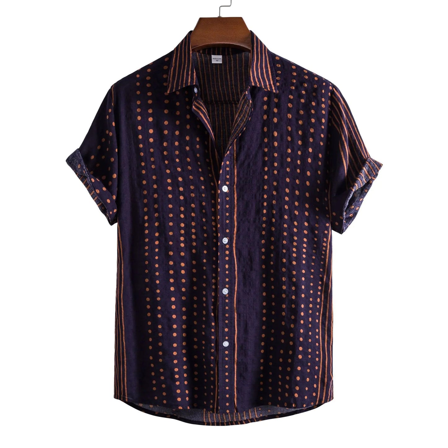 Men's Casual 3D Floral Short Sleeve Shirt - Summer Collection
