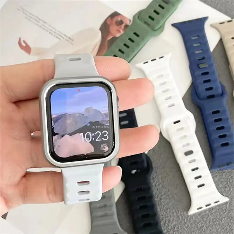 Silicone Watch Band for Apple Watch Series 9 Ultra2