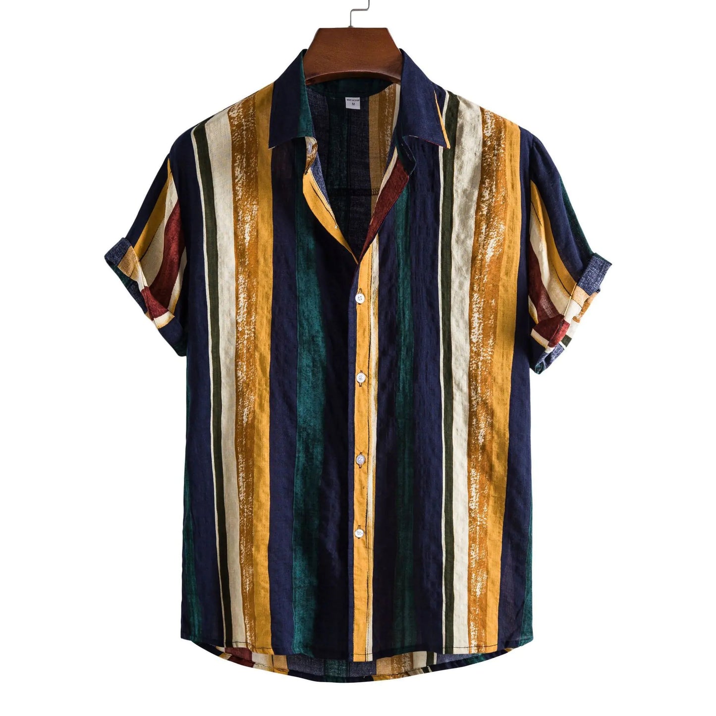 Men's Casual 3D Floral Short Sleeve Shirt - Summer Collection