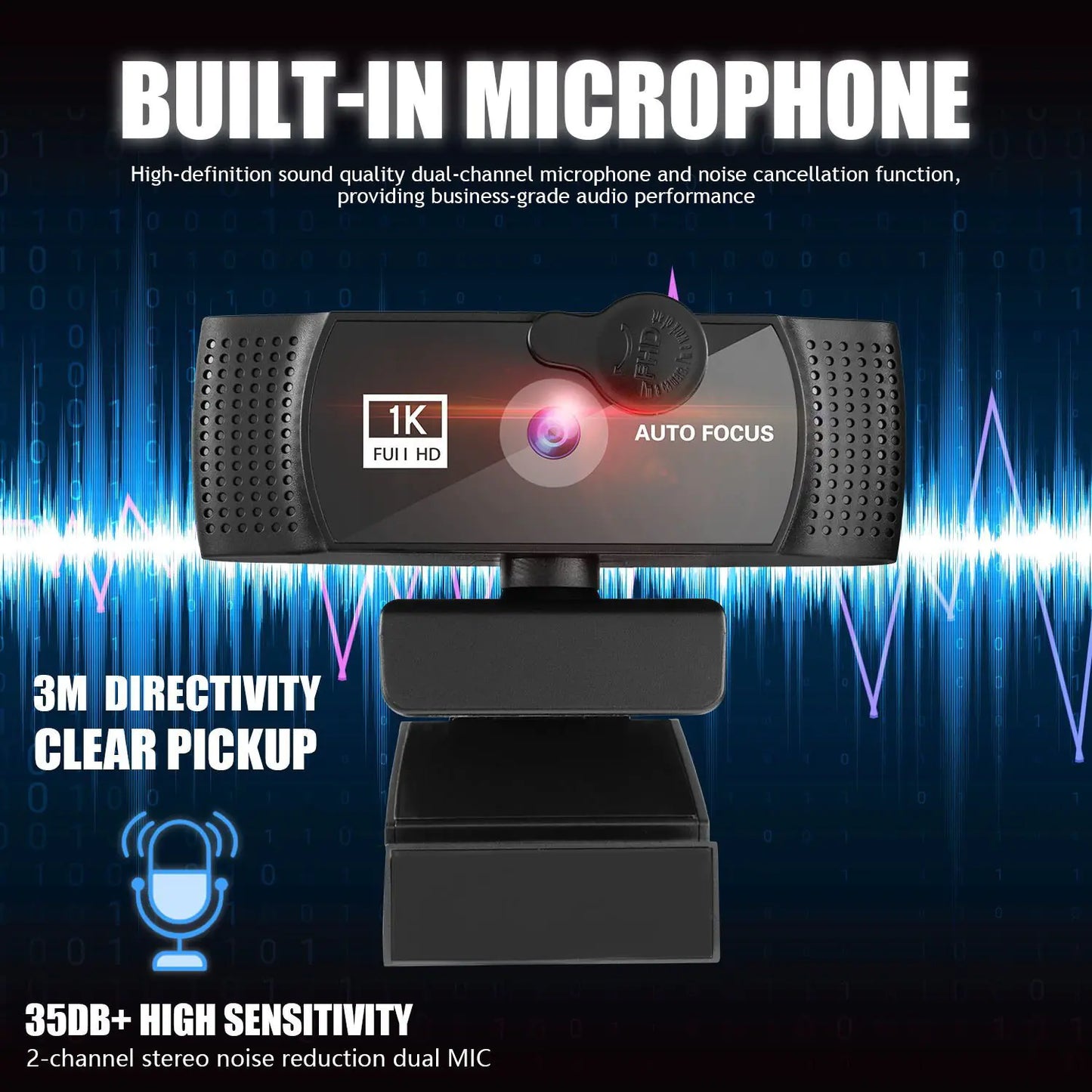 4K Auto Focus Beauty Computer Camera with 1080p Output