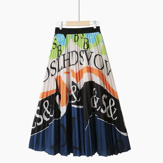 Korean Style Asymmetric Pleated Chiffon Skirt