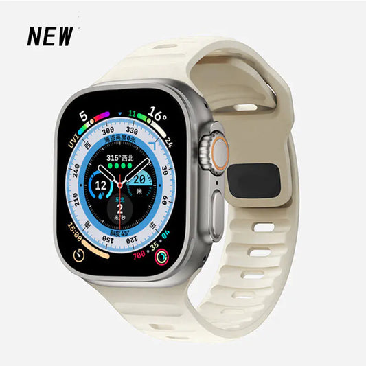 Silicone Watch Band for Apple Watch Series 9 Ultra2